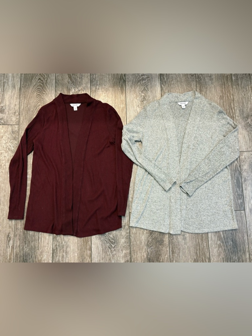 Nine West Ribbed Open Cardigans- Set of 2- Size XS